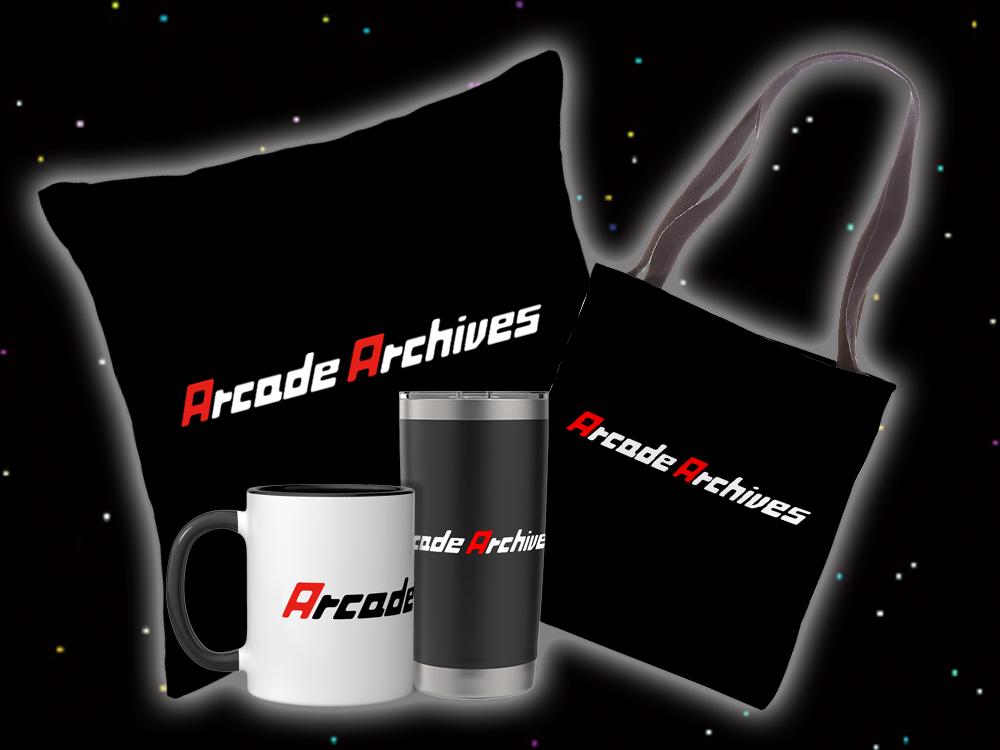 Official Arcade Archives Merchandise featuring the “Arcade Archives” logo Now on Sale!